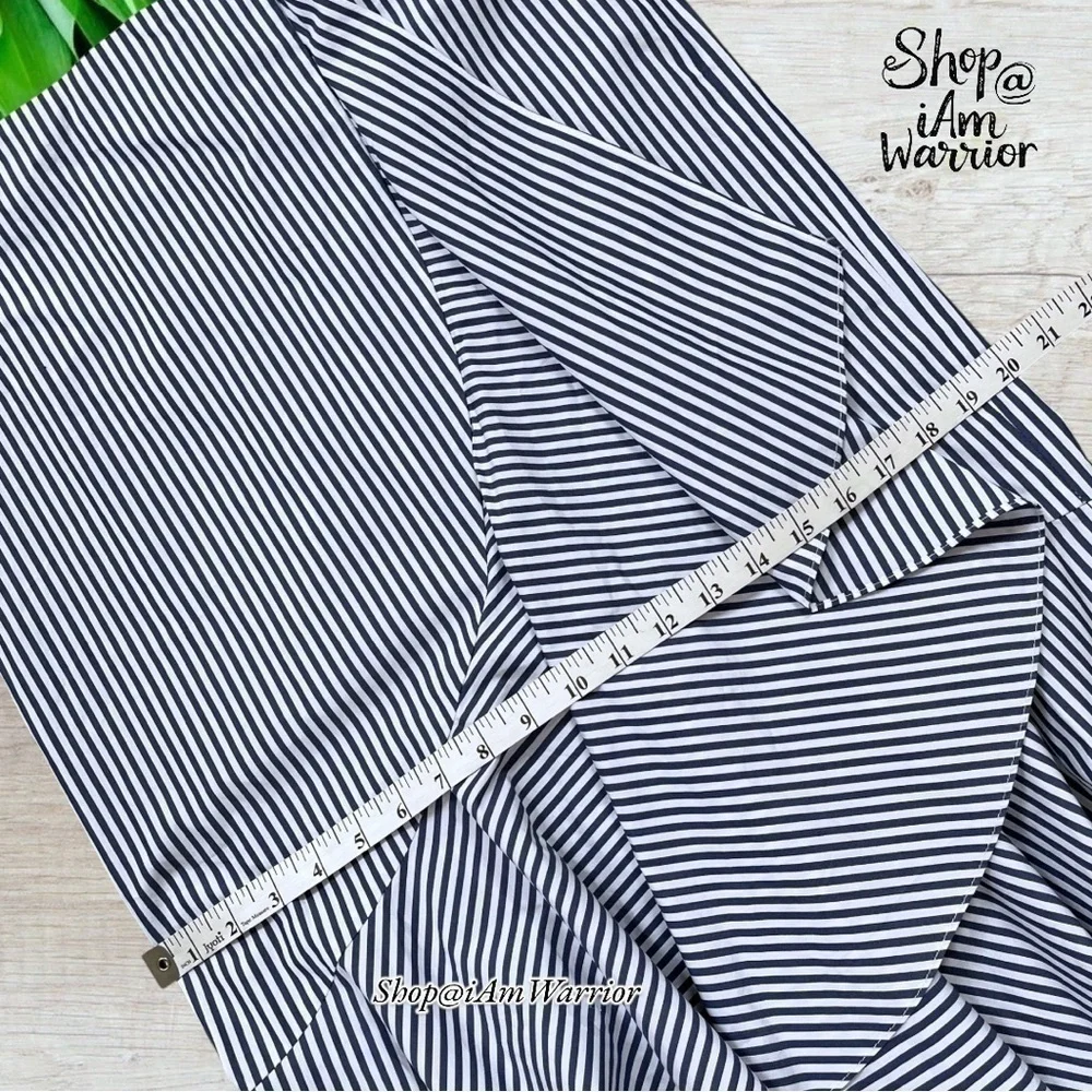 Worth NWT 2 PC blue striped ruffle top + asymmetrical mermaid skirt *iamwarrior